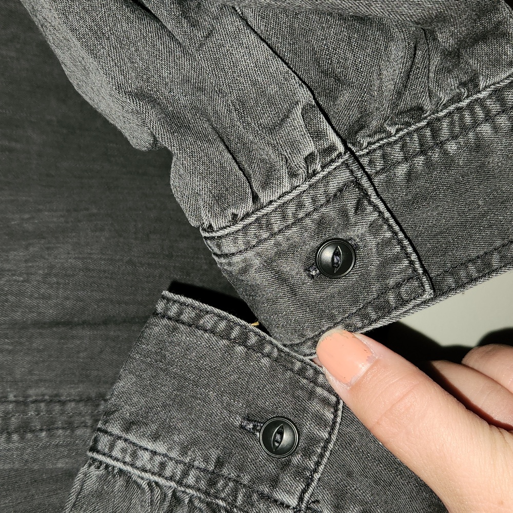 Madewell Black Denim Top - Picture 8 of 11